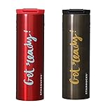 Starbucks スターバックス ホリデー2017 ステンレスタンブラー カタカナブラック & レッド 473ml セット SET カップル 恋人 ペア ギフト