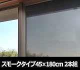 山善（YAMAZEN）遮光遮熱フィルム スモークタイプ45×180cm 2本組 (45×180cm スモークタイプ)