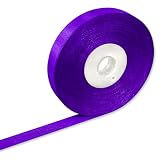YONEOKA RIBBON カラーリボン 12ｍｍ幅×30ｍ巻 ラッピング 手芸 装飾 飾り付け DIY クラフト ハンドメイド (8.パープル)