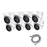 200万画素 マイク内蔵 ネットワーク 防犯カメラ 8台 防犯カメラ 増設 セット ケーブル アダプター 付き （ 屋内 用 8台 ）