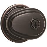 Brinks Home Security Push Pull Rotate Door Locks 23003-150 Lindingham Style Keyed Entry Knob, Tuscan