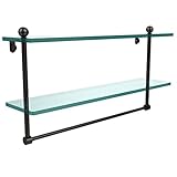 Allied Brass PR-2/22TB-ORB 22-Inch Double Shelf with Towel Bar, Oil Rubbed Bronze [並行輸入品]
