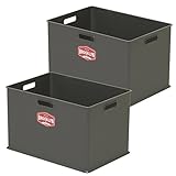 サンカ BROOKLYN ST シリーズ ボックス 完成品 Lサイズ 2個組 スタッキング グレー BKBX-LGY*2