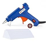 グルーガン 小型グルーガン プログルーガン 強力 グルーガン 手芸用 グルースティック50本付き 強力粘着 接着剤 接着剤道具 高温タイプDIYに 工作に プラスチック用グルーガン 保護カバー 火傷を