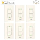 koogeekスマート2-gang WiFiライトスイッチ 6 Packs GOF2929160834751ZR