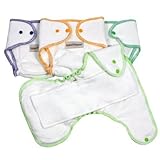 Imse Vimse Organic Terry Contour Diapers with Snaps - 4 Pack Newborn by Imse Vimse [並行輸入品]