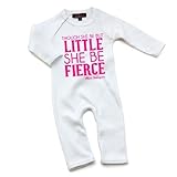 Funky Baby Clothes - Though She Be But Little She Be Fierce William Shakespeare Quote Babygrow (0-3 