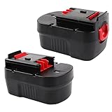 Enegitech 2 Pack Battery for Black & Decker 14.4V 3.0Ah HPB14 Cordless Power Tools (Slide-Pack) [並行輸