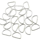 [KUKU工房] Dカン レザークラフト金具 (内径20mm, シルバー) 20個セット