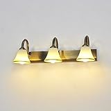 lqqgxl ContinentalシンプルミラーヘッドライトLEDバスルームミラーキャビネットドレッサーメイクアップライトバスルームアクセサリー 3 head-50cm LQQGXL