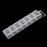 uxcell　ウィークリーピルボックス　容器ディスペンサーケース　タブレット　ホルダーオーガナイザー　　ホワイト