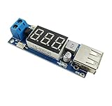 KKHMF DC-DC 6.5-40V To 5V 2A USBチャージDC-DC 降圧型変換器内蔵電圧計