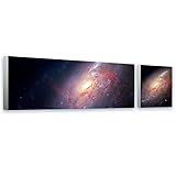 Alonlineアート – Star Astronomy NASA Hubble Space Galaxy Framedのコットンキャンバスホーム装飾壁アート博物館品質フレームをハングアップする準備フ