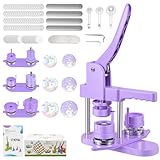 2024年缶バッチマシーン 磁気吸着式新型缶バッジメーカー 25/32/58mm 3サイズ磁気吸着式金型 300セットバッジ素材付き 缶バッジマシーン 缶バッジ製造機 回転式ステージ 使用簡単 初心者向け 缶バッヂ製造機 DIYバッジマシーン DIYおもちゃ ハンドメイドキット 子供へのプレゼント 3サイズ対応の専用円型カッター付き　日本語取扱説明書付き アニメグッズ/パーティーバッジ/ギフト製作/DIY趣味に適用