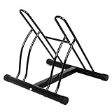 GHP 23.6 " x21 " x22 "ブラックスチール2-bike容量自転車スタンドラック床ストレージ