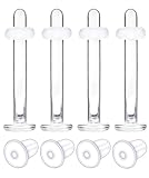 [From da Phactory] ガラスピアス4本 透明ピアス シークレットピアス 透明 ファーストピアス 強化ガラスリテーナー つけっぱなし 目立たないピアス