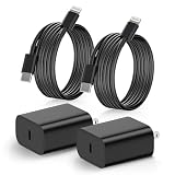 Vulendu iPhone 充電器 20W PD 急速充電 [MFi認証・PSE認証済] USB C - Lightning ケーブル 2m付き2本 Type C スマホ充電器 電源アダプター タイプC アイフォン 純正品質 iPhone/iPad/AirPods その他USB-C機器対応 （ブラック-2個セット）
