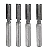 uxcell ストレートルータービット　トリマールーター 　カッター　2フリュート　6.35mmx 6.35mm　4個