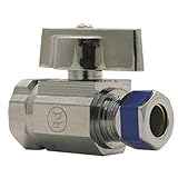 LASCO 06-9271 Straight Stop Quarter Turn Ball Valves, 3/8-Inch Iron Pipe Inlet X 3/8-Inch Compressio