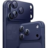 【2026年春新開発】TORRAS For iPhone 17 Pro Max カメラ保護 全面保護 10H強化ガラス＋アルミ合金 レンズカバー 極薄 金属仕上がり ARアンチグレア 露出オーバー防止 透過率99%以上 航空宇宙素材 米軍規格 傷/褪色/指紋防止 1枚セット いPhone17 Pro Max 専用 カメラフィルム ディープブルー CameraGo