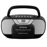 aiwa CDラジカセ CDラジオカセットレコーダー ワイドFM 録音 防災 CRC2 GAA5-CRC0002 BK