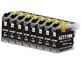 BrotherブラザーLC111-4PK 増量 互換インクカートリッジ LC111-BKブラック黒 8本セット 対応機種:MFC-J980DN/MFC-J980DWN/MFC-J890DN/MFC-J890DWN/MFC-J870N/MFC-J820DN/MFC-J820DWN/MFC-J720D/MFC-J720DW/MFC-J727D/MFC-J727DW