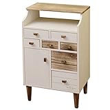 山善(YAMAZEN) 天然木ファックス台 幅48 完成品 ホワイトウォッシュ LFAX-48(WW)