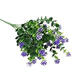 VORCOOL 4個の模擬乾燥した人工花小さなバラの花の装飾（紫）