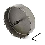 uxcell ホールソー　超硬製グレー　プラスチック製ケース　100mm切断径　10mmシャンク径