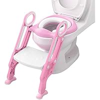Opret 補助便座 子供 トイレトレーニング おまる トイレ 補助 取外し可能 折りたたみ式 踏み台 ステップ ピンク