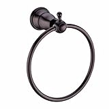 trustmiバスルームアクセサリー真鍮壁マウントタオルリングホルダー、オイルはブロンズ仕上げ