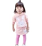 YY-Natuhi ベビー服 女の子 ブラウス ロングパンツ セットアップ 上下 ２点セット ジャージ スウェット 長袖 キッズ 子供服 スポーツウェア カジュアル 女児 スカート ウサギ かわいい 