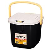 アイリスオーヤマ ボックス RVBOX バケツ RV-15B カーキ/ブラック 幅34×奥行31.5×高さ27.5cm