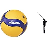 ミカサ(MIKASA) バレーボール 4号 日本バレーボール協会検定球 中学生・婦人用 イエロー/ブルー V400W 推奨内圧0.3(kgf/㎠)
