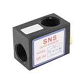 uxcell　クイックエキゾーストバルブ　空気圧　エア　QE-04 3/8 メス　ねじ　2ポート