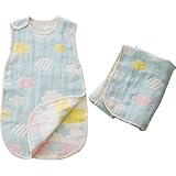 【セット買い】 サンデシカ スリーパー ふわふわ6重ガーゼスリーパー Mサイズ くも + ６重ガーゼケット