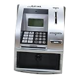 B Baosity 子供 ATM 貯金箱貯金箱自動マネースクロール知育玩具現金コンテナ年齢 3 + 子供ギフト, 銀