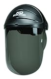 MCR Safety 105 XO Skeleton Nylon Ratchet Headgear with Gray Faceshield, Black Matte, 1-Pair by MCR S