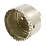 uxcell 50mm 直径の ダイヤモンドチップソータイルセラミックガラスホールソードリルビット シルバートーン