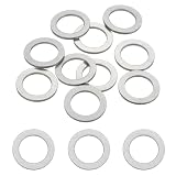 uxcell 平ワッシャー M18 平座金 304ステンレス 内径19 mm x 外径28 mm x 厚さ2 mm 10個入り