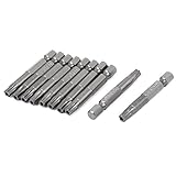 uxcell スクリュードライバービット　トルクススクリュードライバービット　マグネット　10本入り