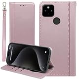 Google Pixel 4a 5G ケース 手帳型 pixel4a (5G) 5Gモデルのみ 専用 ストラップケース SoftBank SIMフリー カードケース グーグル ピクセル 4a 5G 手帳ケース ピクセル4a 5g ケース pixel4a5g カバー ストラップ付きケース 手帳 耐衝撃 適用 Cobeimisr CASE マグネット ストラップ カード スマホケース ピンク