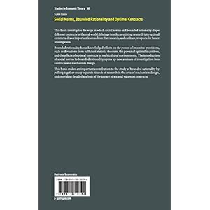 Social Norms, Bounded Rationality and Optimal Contracts (Studies in Economic Theory)
