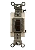 Leviton CS315-2 15 Amp, 120/277 Volt, Toggle 3-Way AC Quiet Switch, Commercial Grade, Grounding, Bro