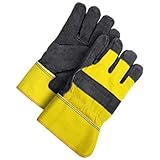 Bob Dale 30-9-373B Premium Split Leather Pile Lined Fitter Glove, Size 1, Black/Gold by Bob Dale