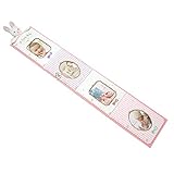 壁掛け用折りたたみ式 L判4枚収納 ベビーハイトメーターフレーム ピンク