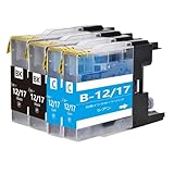 LC12 ブラザーbrother用互換インクカートリッジLC12BKブラック2本 LC12Cシアン2本 合計4本 対応機種：MFC-J6710 J5910 J6510 J960 J955 J860 J825 J810 J710 J705 DCP-J940 J925 J840 J740 J725 J540 J525