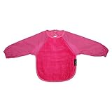 Mum2Mum [ マムトゥーマム ] 長袖付ワンダービブ エプロン ホットピンク 6～18ヶ月 ベビー スタイ よだれかけ [並行輸入品]