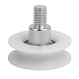 uxcell ベアリングプーリー トラックローラー U溝ホイール ねじ付きロッド ナイロン 27mmx9mm