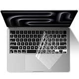 EooCoo【US 英语配列2026 Macbook Neo/Air/Pro M5 PRO/MAX 対応】キーボードカバー用Macbook Neo/Pro 14/16インチ Air 13.6/15インチM5 M4 M3 M2 0.12MM極薄防塵防水プレミアムプロテクターA3449 A3240 A3427 A3426 A3112 A3113 A3434 A2681 A3401、TPU透明